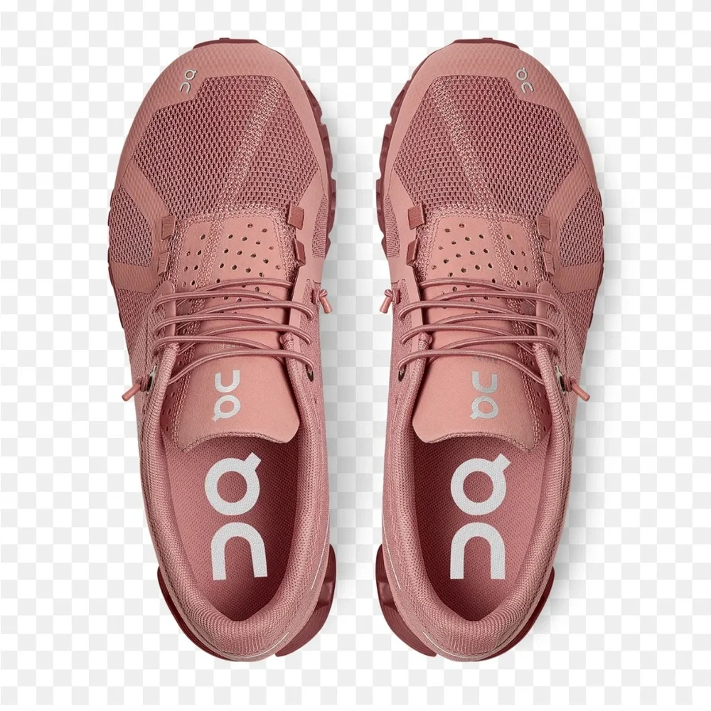 On Cloud 5 Women’s Running Shoes Sneakers Monochrome Rose Speed Laces size 9 - Picture 2 of 15